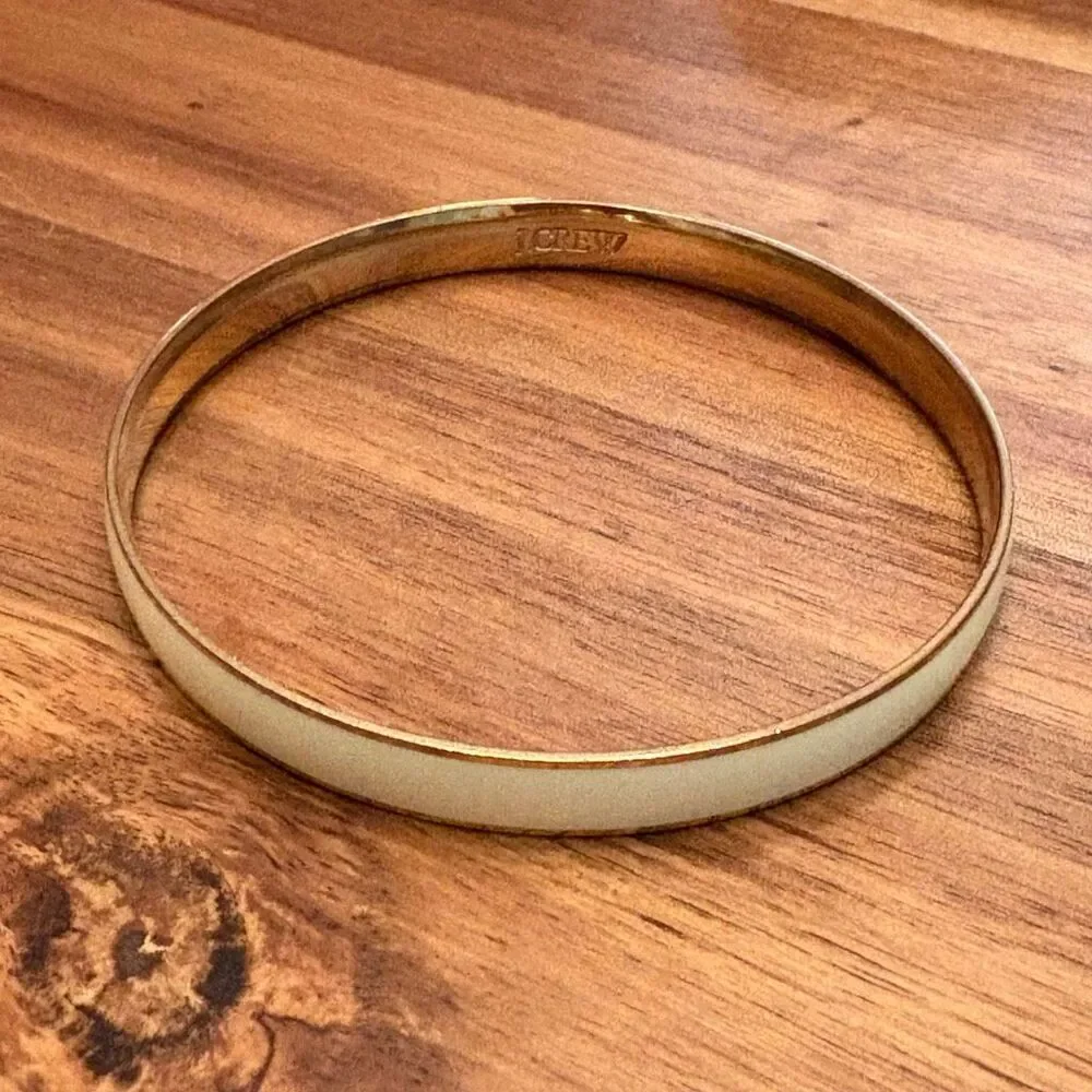 J.Crew | Cream Enamel Bangle | 2.5” Diameter